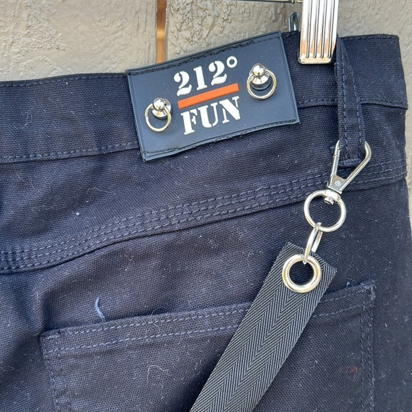 212 Degree Bondage Pants Punk Rock Cyber Punk Industrial Goth Cybergoth Chains - Picture 7 of 7